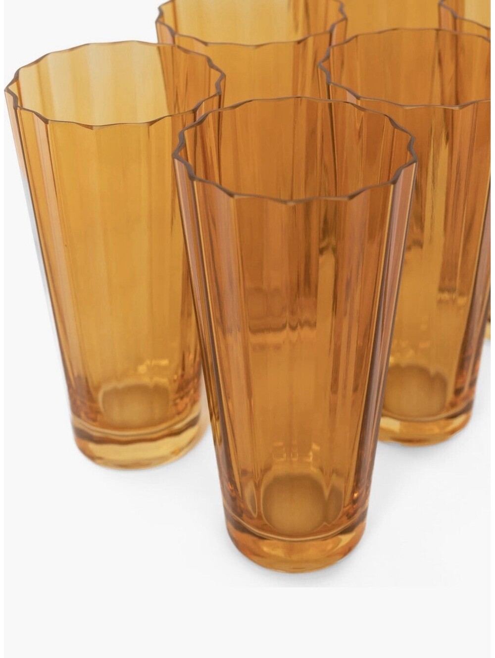 Estelle Set Of 4 Highball Glasses Butterscotch